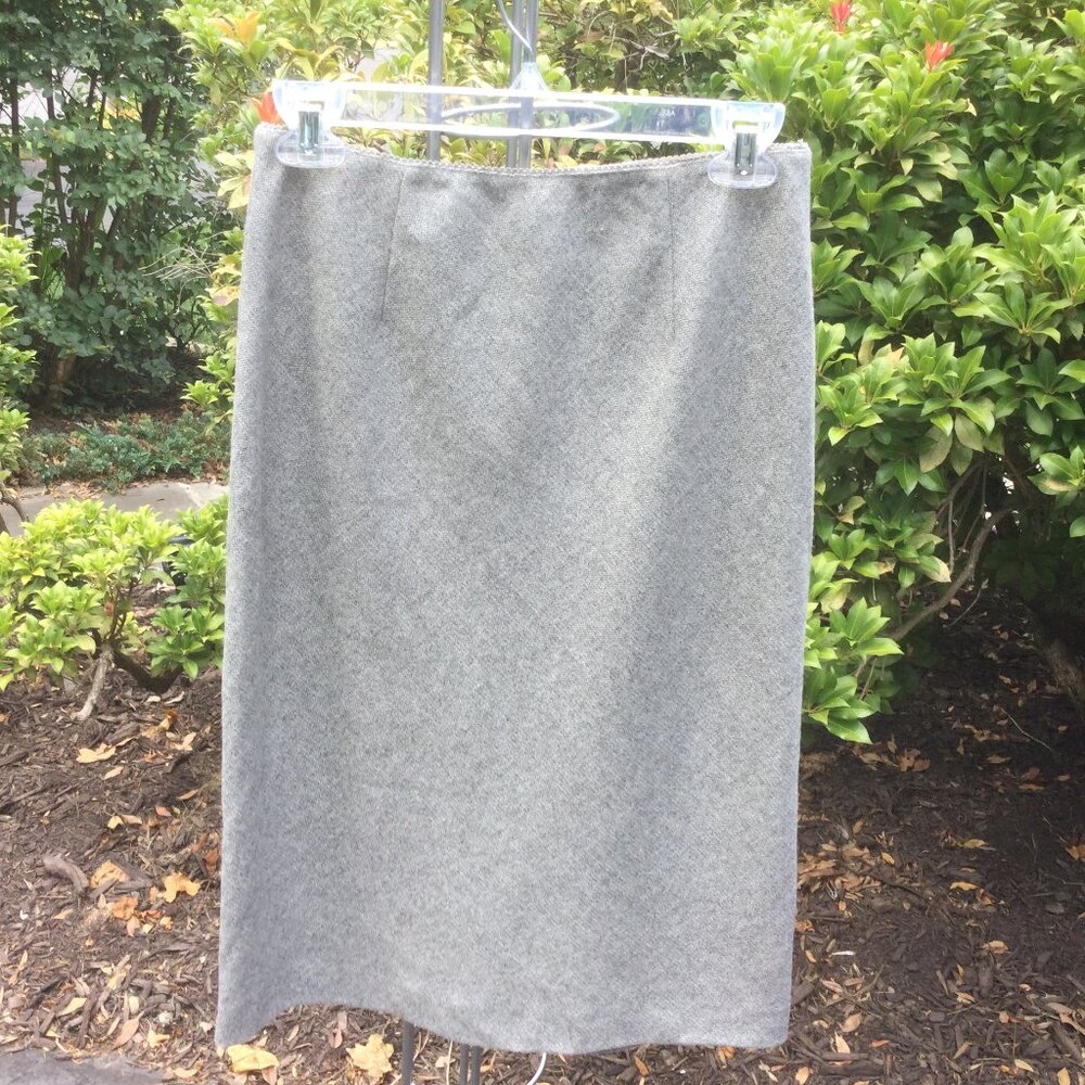 J. Crew Elastic Waist Wool Blended Gray Skirt